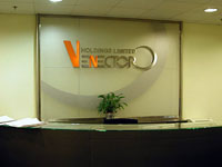 Reception panel with dimentional letters